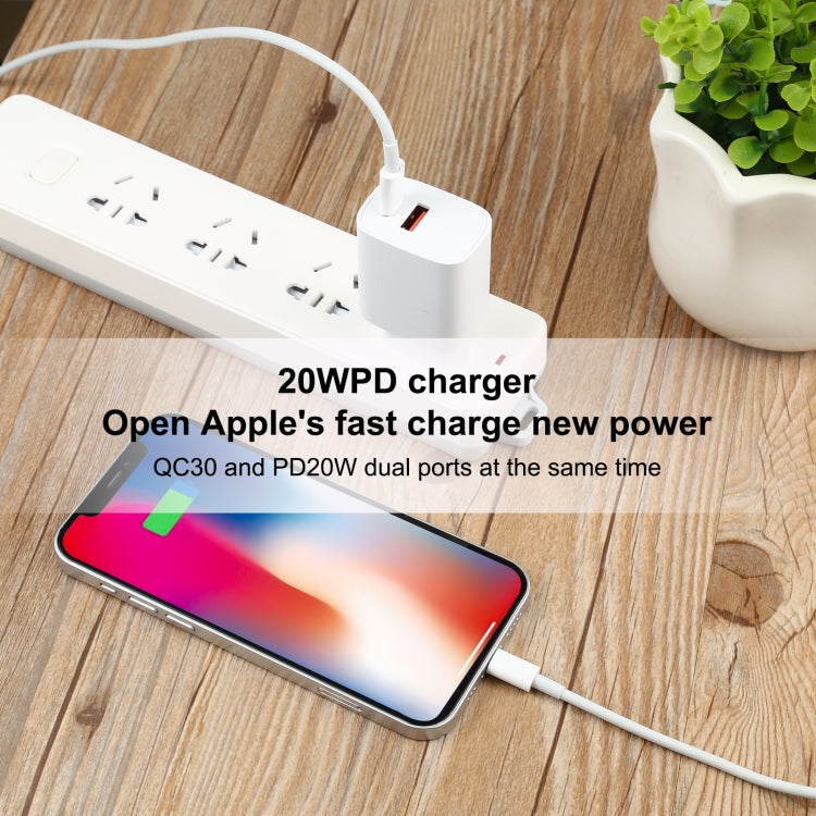 T087 20W USB-C / Typ-C + USB Fast Lading Travel Ladegerät