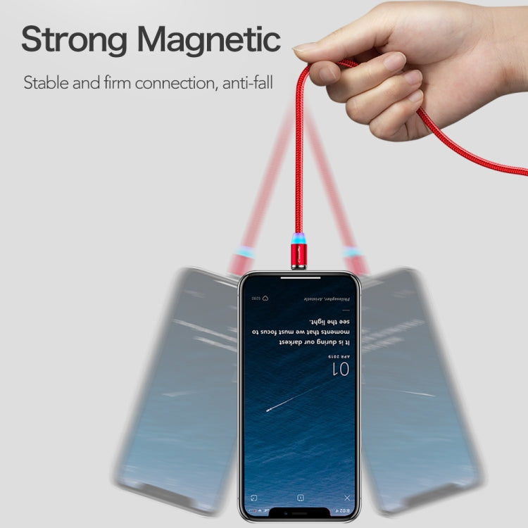 3 in 1 Magnet-Ladekabel Typ C / 8 Pin / Micro USB zu USB für Serie 1, Länge: 1 m