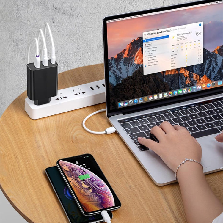 60W PPS 3-Port (Dual USB + USB-C / Typ C) Schnellladegerät | #Elektroniktrade.ch#