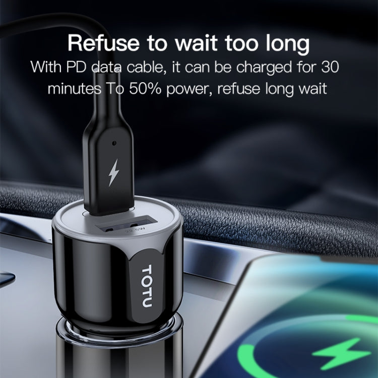 PD + QC3.0 42,5 W Autoladegerät Schnellladegerät Smart Car Charger (Schwarz)