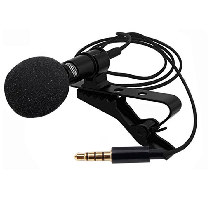 1,5 m Lavalier Kabelaufnahmemikrofon Mobiltelefon Karaoke-Mikrofon (schwarz) | #Elektroniktrade.ch#