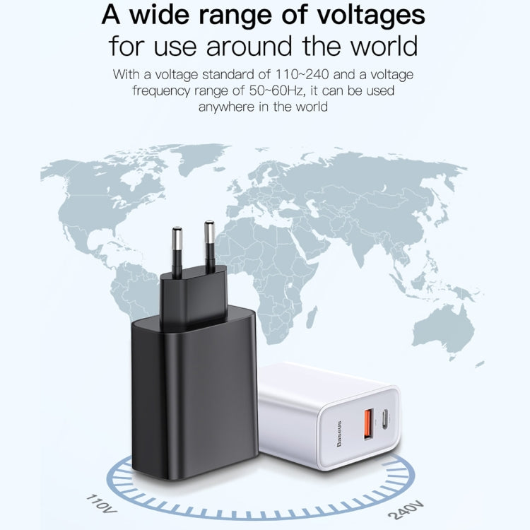CW-YMS / FS 30W Dual-USB-Schnellladegerät der Baseus Speedy-Serie, EU-Stecker (weiß) | #Elektroniktrade.ch#