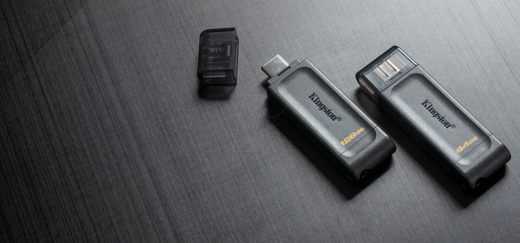 Kingston USB-Stick, 32 GB USB-C 3.2 Gen 1 DataTraveler 70 (Retoure) Verpackung Geöffnet
