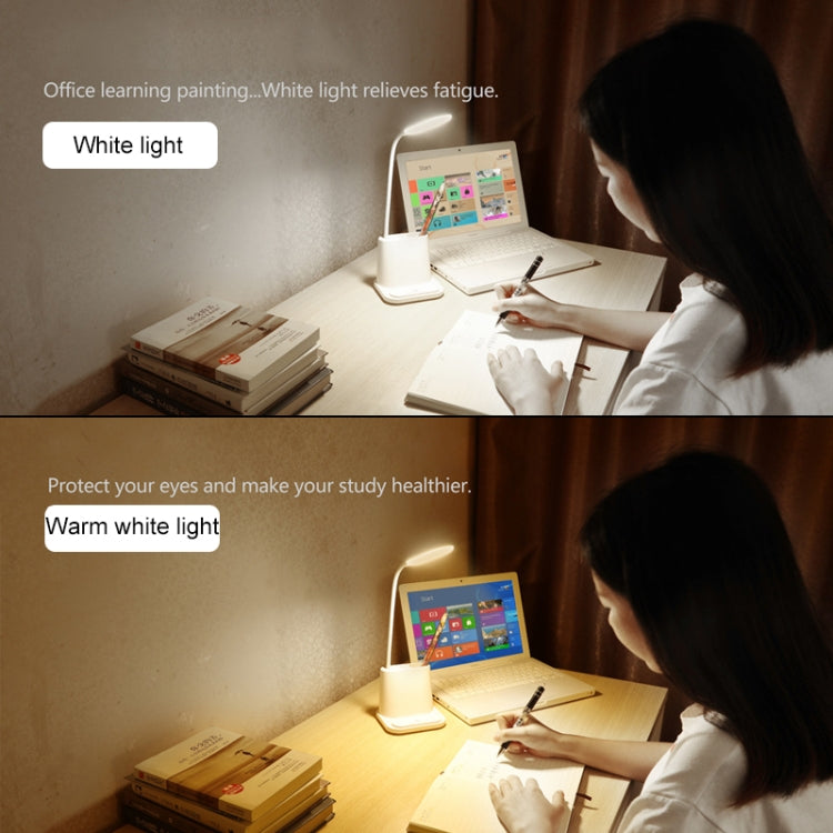 Multifunktions-Touch-Schalter USB-Lade-LED-Schreibtischlampe mit Telefonhalter und Stifthalter