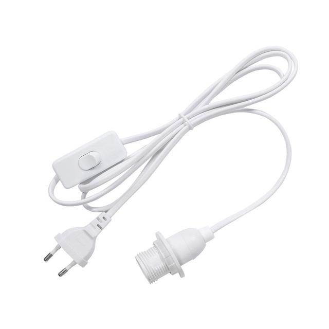 E27 Lampenfassung Steckdose mit 1,5 m Verlängerungskabel & Schalter