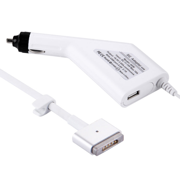 60 W 16,5 V 3,65 A MagSafe 2-Autoladegerät mit 1 USB-Anschluss für Apple Macbooks | #Elektroniktrade.ch#