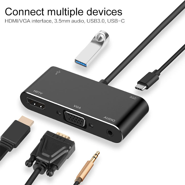 USB-C / Typ C zu HDMI / VGA / USB 3.0 / PD-Konverter | #Elektroniktrade.ch#