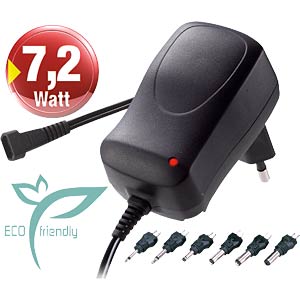 MW 3N06GS Universal-Schaltnetzteil, 7,2 W, 3 - 12 V, 600 mA