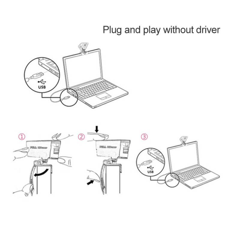 HD 1080P Computer USB WebCam mit Mikrofon | #Elektroniktrade.ch#