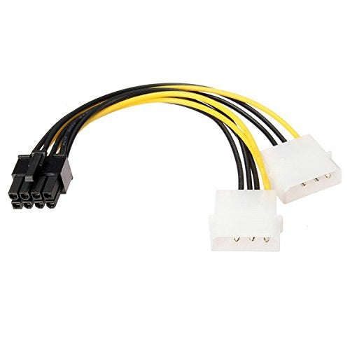 18-cm-Y-förmiges 8-poliges PCI Express-Dual-4-poliges Molex-Grafikkarten-Netzkabel | #Elektroniktrade.ch#