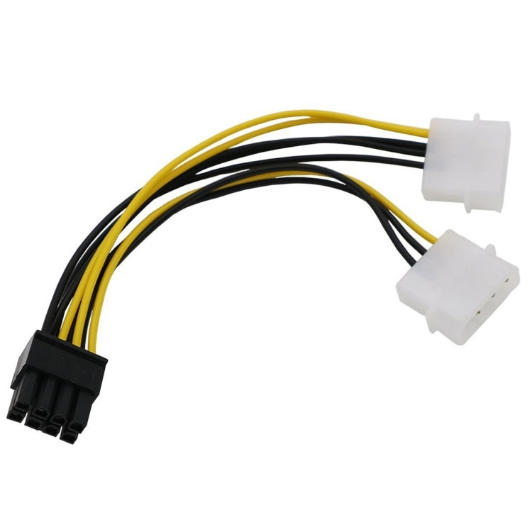 18-cm-Y-förmiges 8-poliges PCI Express-Dual-4-poliges Molex-Grafikkarten-Netzkabel | #Elektroniktrade.ch#