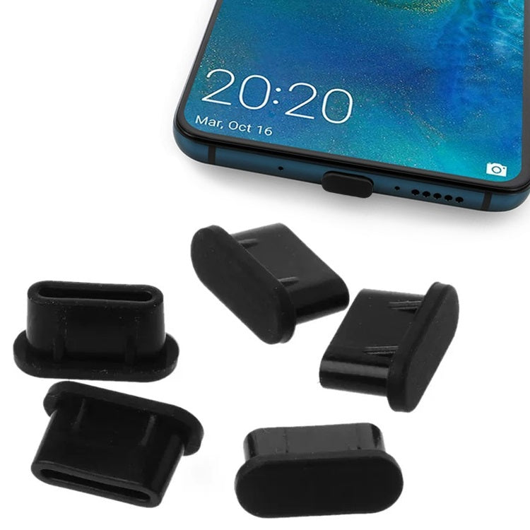 Silikon-Staubschutzstecker für USB-C / Typ-C-Anschluss (schwarz) | #Elektroniktrade.ch#