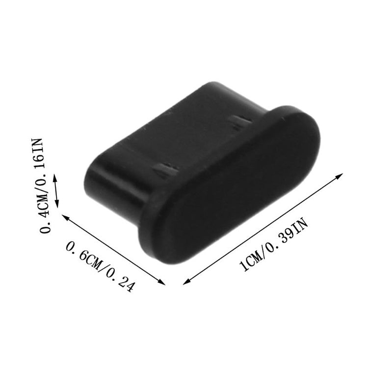 Silikon-Staubschutzstecker für USB-C / Typ-C-Anschluss (schwarz) | #Elektroniktrade.ch#