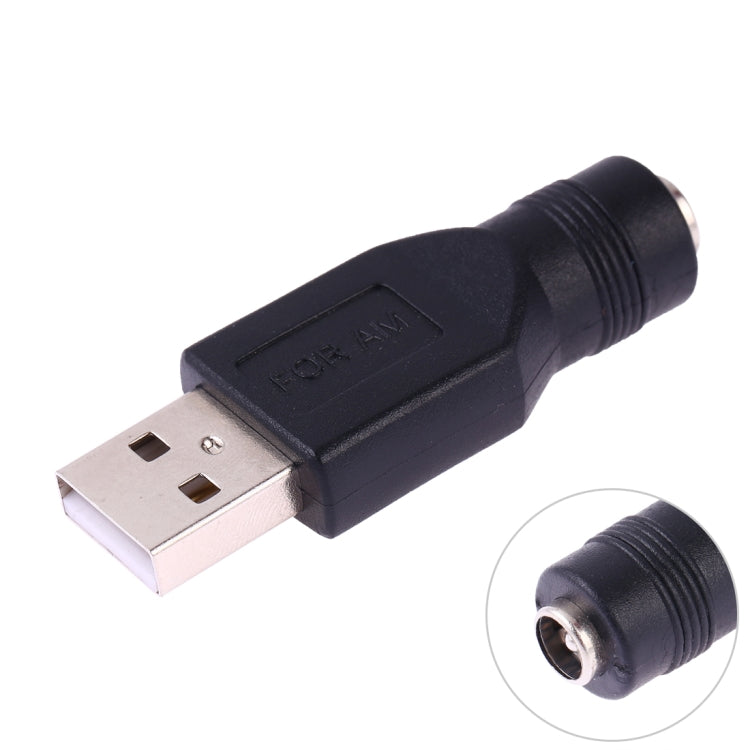 USB-Stecker auf 5,5 x 2,1 mm Buchse Adapteranschluss