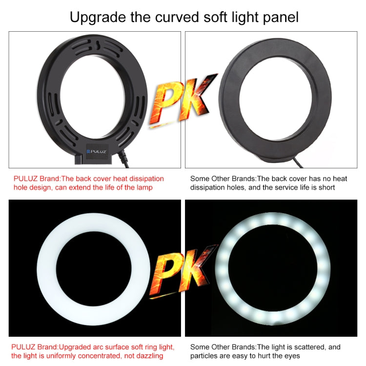 Puluz 4,7 Zoll 12 cm USB 3 Modi Dimmable LED Ring