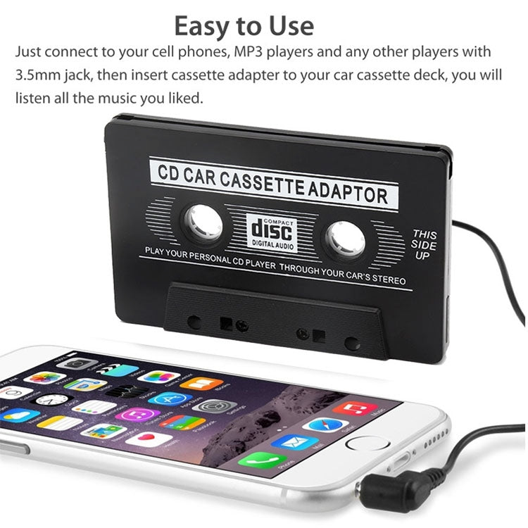 3,5 mm Klinkenstecker CD Autokassette Stereo Adapter Bandkonverter AUX-Kabel CD-Player | #Elektroniktrade.ch#