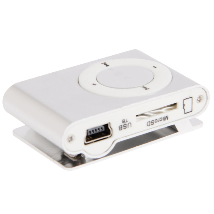 TF (Micro SD) Kartensteckplatz MP3-Player mit Metallclip (Silber) | #Elektroniktrade.ch#