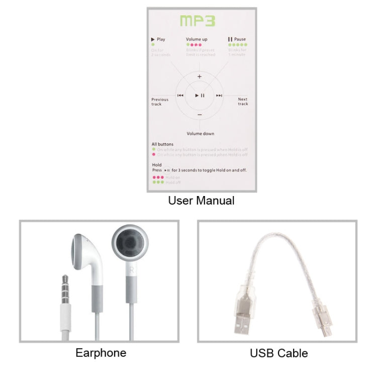 TF (Micro SD) Kartensteckplatz MP3-Player mit Metallclip (Silber) | #Elektroniktrade.ch#