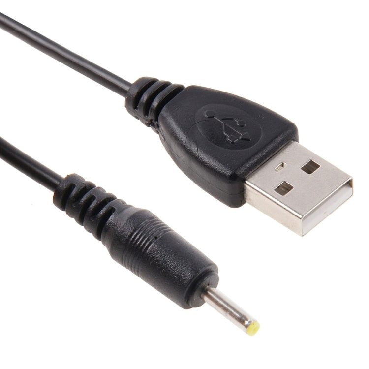 USB-auf-2,5-mm-DC-Ladekabel, Länge: 65 cm (Schwarz)