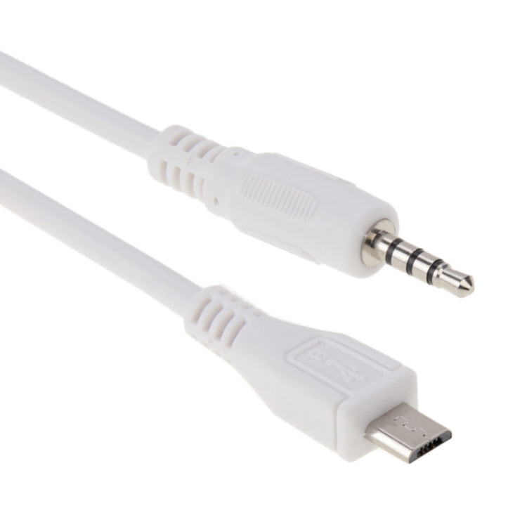 3,5 mm Stecker auf Micro USB Stecker Audio AUX-Kabel, Länge: ca. 50 cm