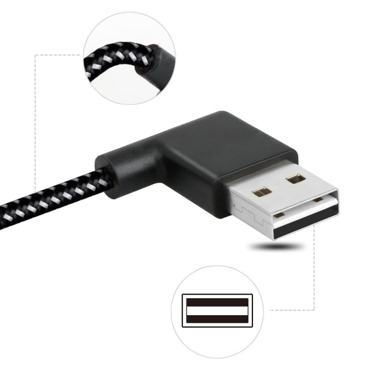 1 m 2A USB zu USB-C / Typ C Nylon Weave Style Doppelbogen-Daten-Sync-Ladekabel | #Elektroniktrade.ch#