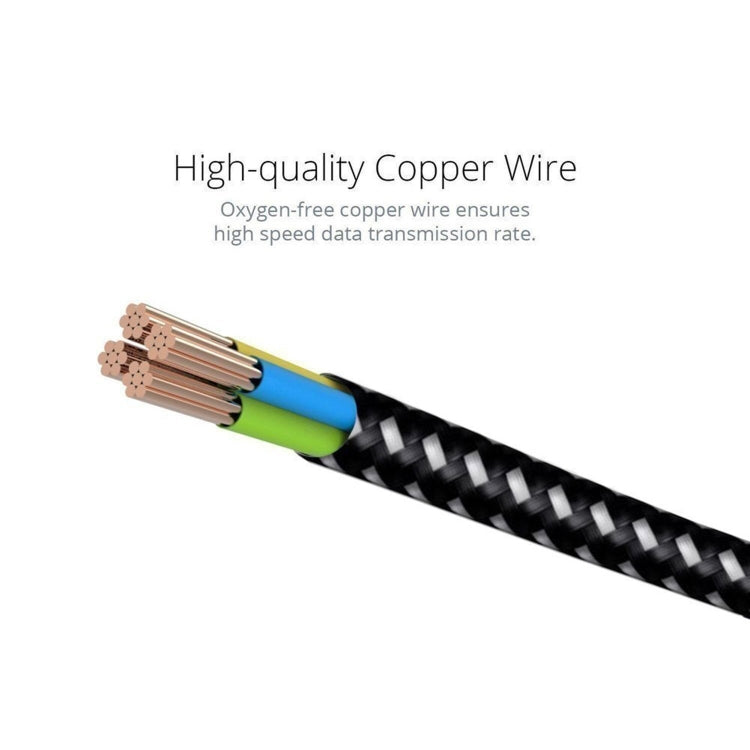 1 m 2A USB zu USB-C / Typ C Nylon Weave Style Doppelbogen-Daten-Sync-Ladekabel | #Elektroniktrade.ch#