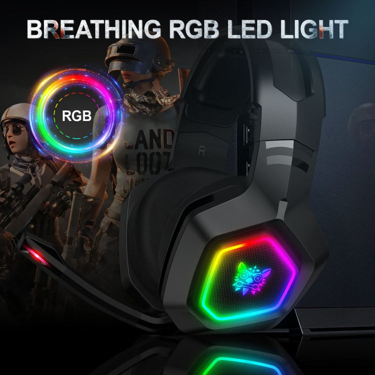 ONIKUMA K10 Computerspiele Kabelgebundenes Headset mit RGB-LED-Licht