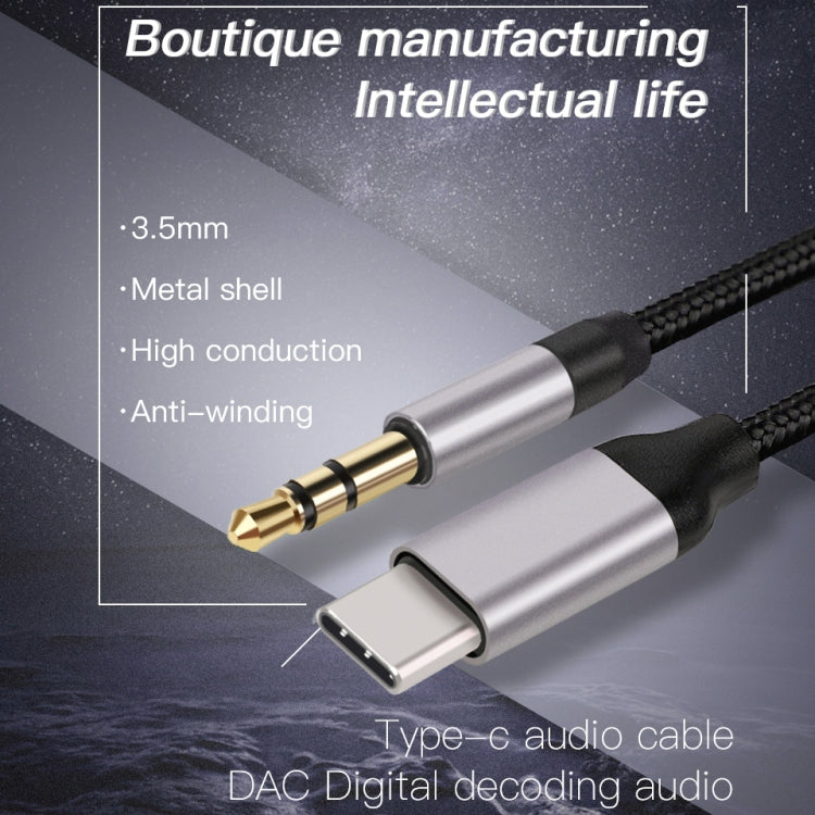 KUULAA KL-O09 Typ-C / USB-C auf 3,5 mm AUX-Audioadapterkabel, Länge: 100 cm