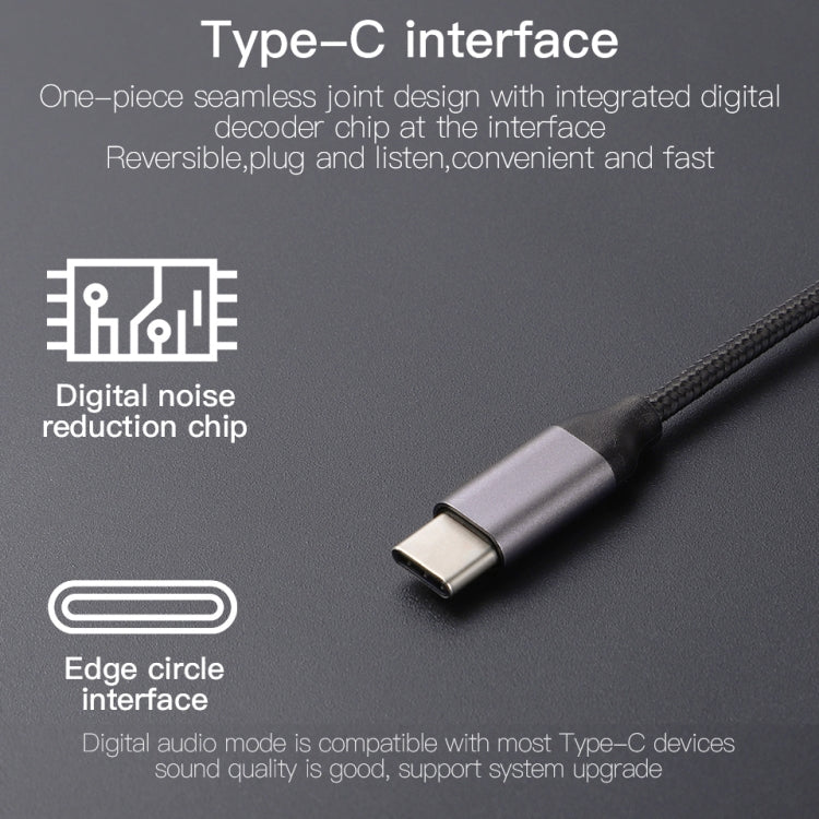 KUULAA KL-O09 Typ-C / USB-C auf 3,5 mm AUX-Audioadapterkabel, Länge: 100 cm
