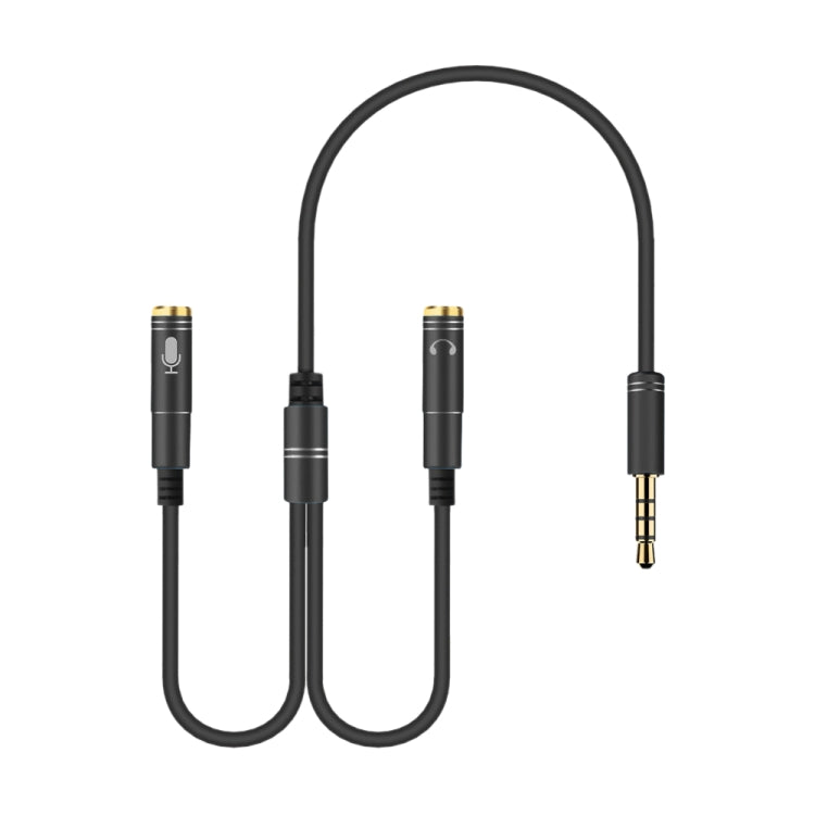 2 in 1 3,5 mm Stecker auf Dual 3,5 mm Buchse TPE Audiokabelteiler, Kabellänge: 32 cm