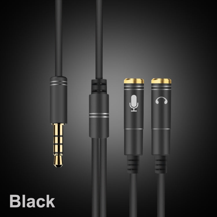 2 in 1 3,5 mm Stecker auf Dual 3,5 mm Buchse TPE Audiokabelteiler, Kabellänge: 32 cm