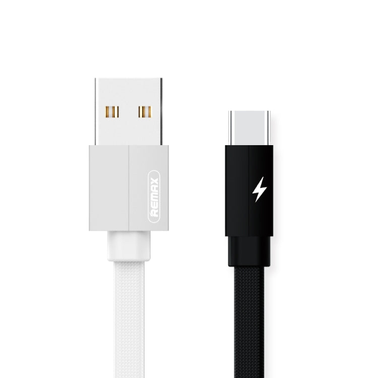 REMAX RC-094a 2m 2,4A USB zu USB-C / Typ-C Aluminiumlegierung Geflecht Schnellladedatenkabel (Schwarz)