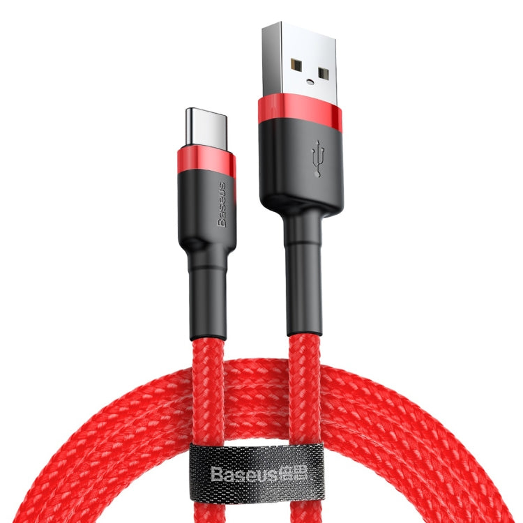 Baseus 2A Typ C / USB-C Cafule Robustes Ladekabel, Länge: 3 m (rot) | #Elektroniktrade.ch#