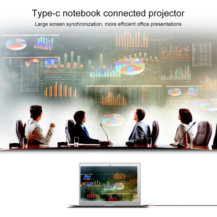 USB-C / Typ C 3.1 bis 4K HD HDMI Kunststoff-Videokabel, Länge: 2 m