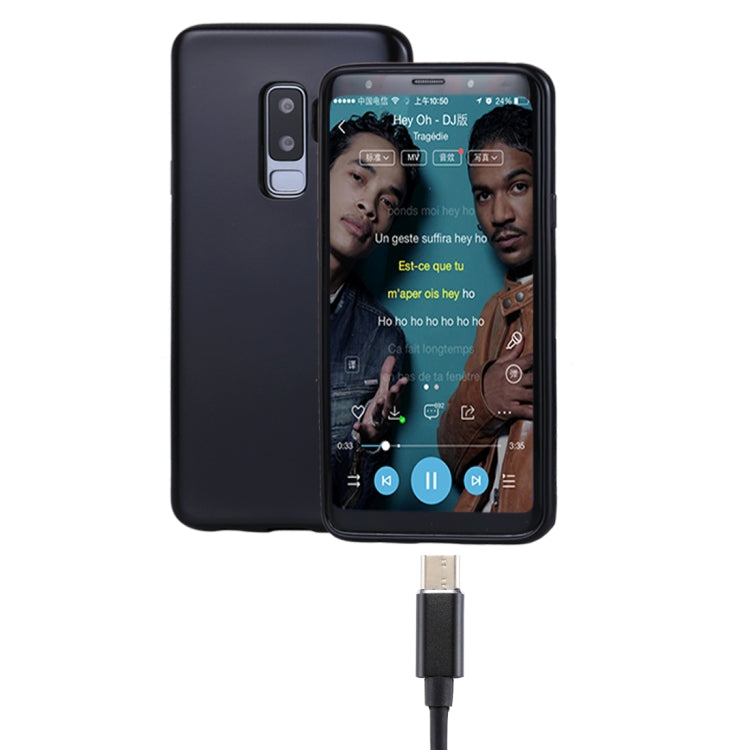 2 in 1 3,5-mm-USB-C / Typ-C-Audio-Ladekonverter-Adapter (schwarz)