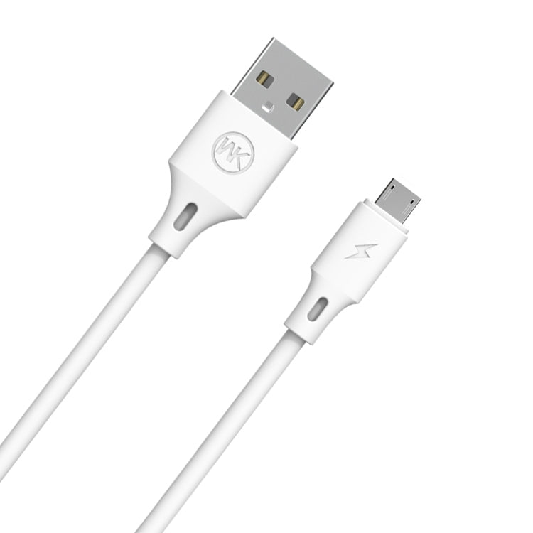 WK WDC-092 3M 2.4A Micro USB-Daten Sync-Ladekabel (weiß)