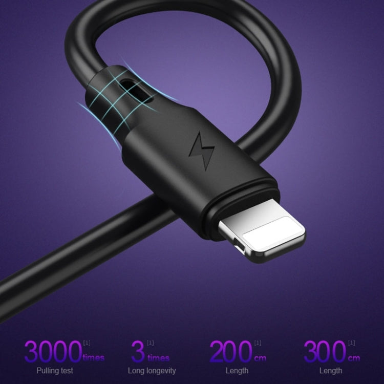 WK WDC-092 3M 2.4A Micro USB-Daten Sync-Ladekabel (weiß)