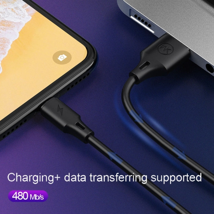 WK WDC-092 3M 2.4A Micro USB-Daten Sync-Ladekabel (weiß)