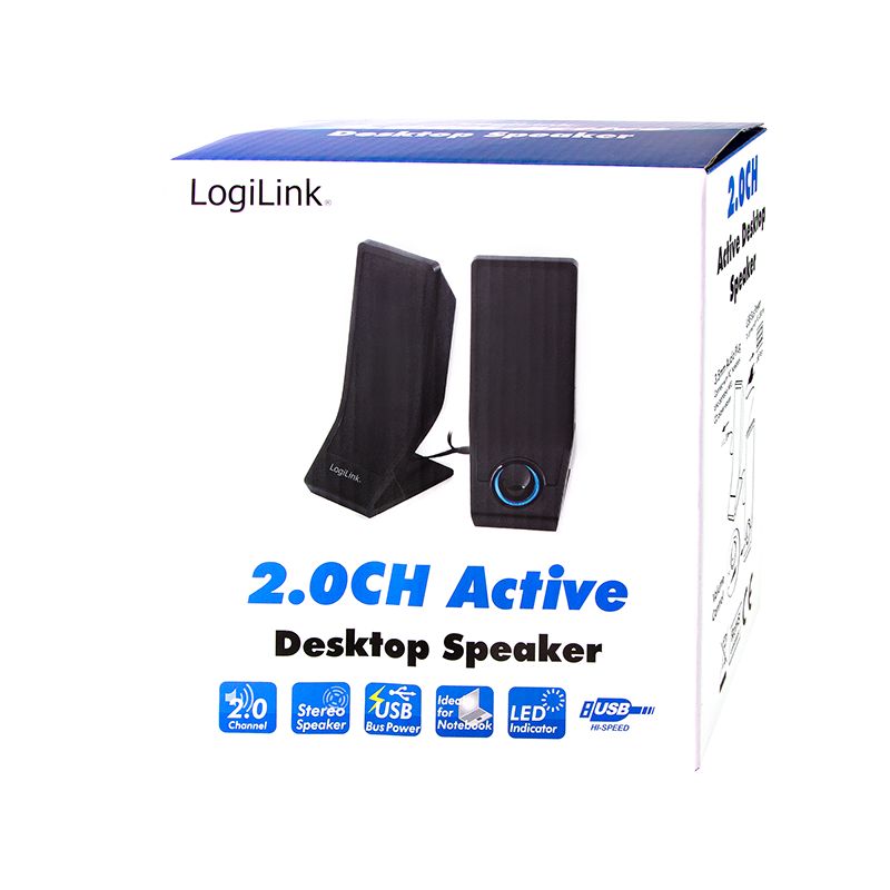 LogiLink SP0027 2.0 Stereo Aktivlautsprecher