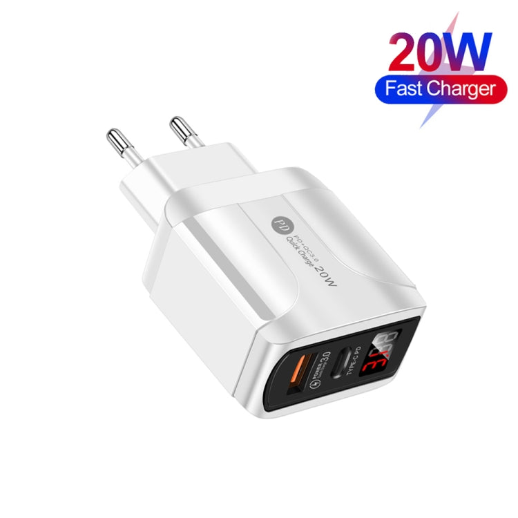 5A PD3.0 20W + QC3.0 USB-Fast-Ladegerät mit LED-Digitalanzeige