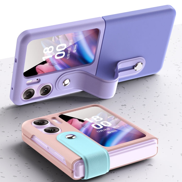 OPPO Find N2 Flip Folding Phone Case (Schwarz + Dunkelblau)
