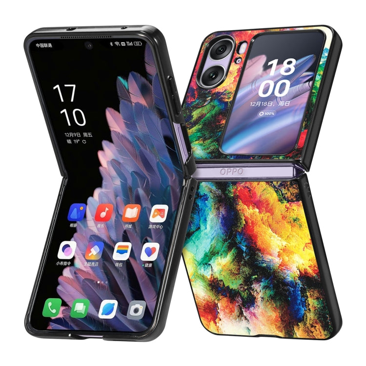 Für OPPO Find N2 Flip Farbiges Wolken Cover