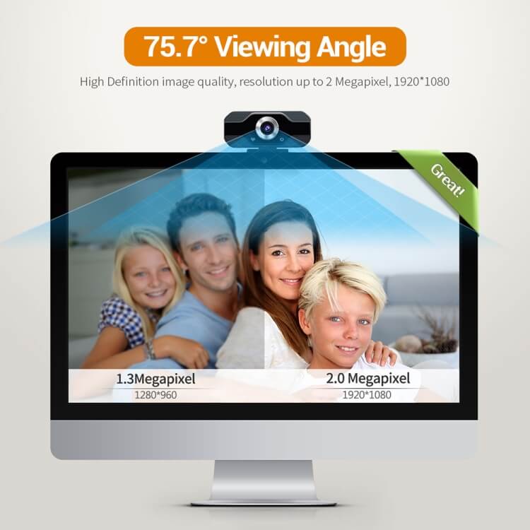 HD 1080P Webcam Eingebautes Mikrofon Intelligente Webkamera | #Elektroniktrade.ch#