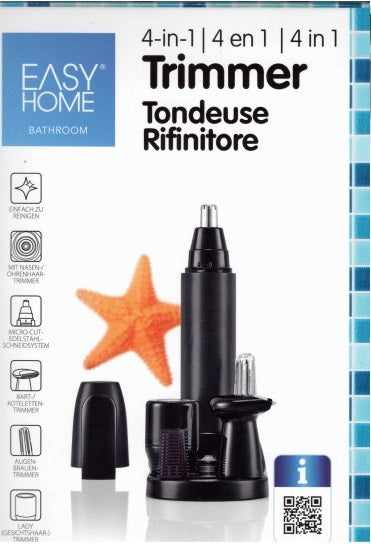 EASY HOME 4 in 1 Nasen-/Ohren-, Bart Haar Trimmer