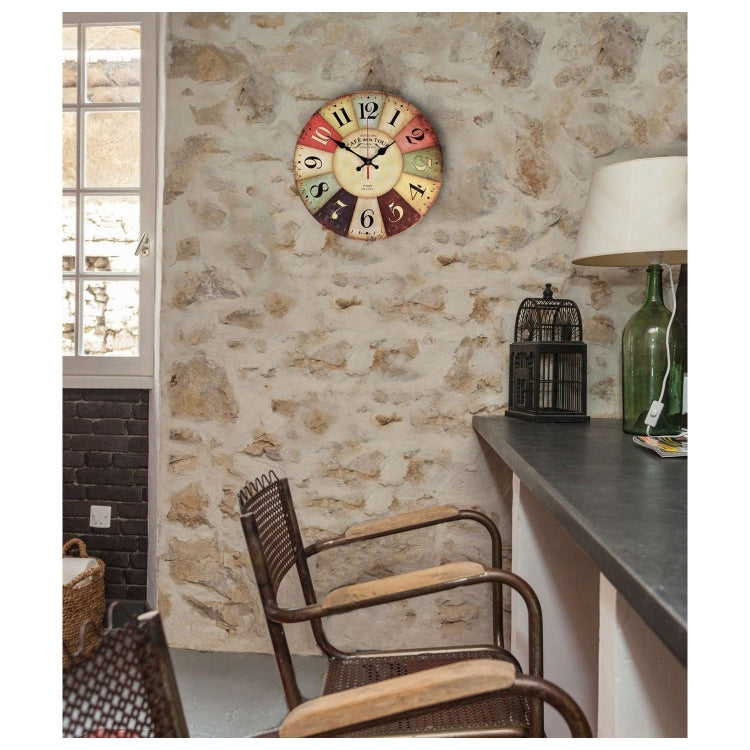 Vintage Holz MDF Quarz Wohnzimmer Wanduhren