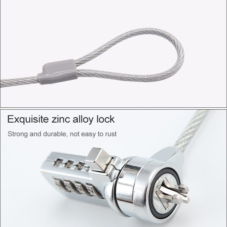 Zahlenschloss 4 stellig für Notebooks und andere Geräte