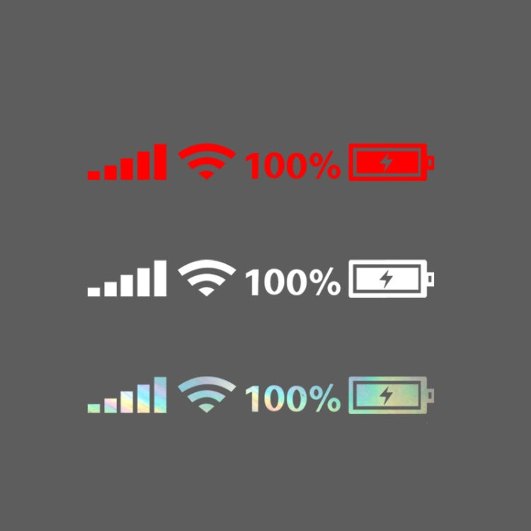 Windschutzscheibenaufkleber Signal WiFi Akku Anzeige