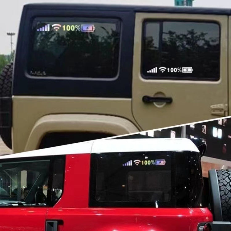 Windschutzscheibenaufkleber Signal WiFi Akku Anzeige