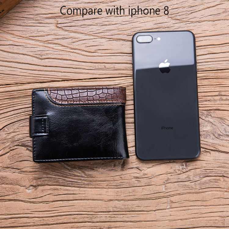 Herren Vintage Leder Hasp Short Coin Pocket Geldbörse Kartenhalter Brieftasche