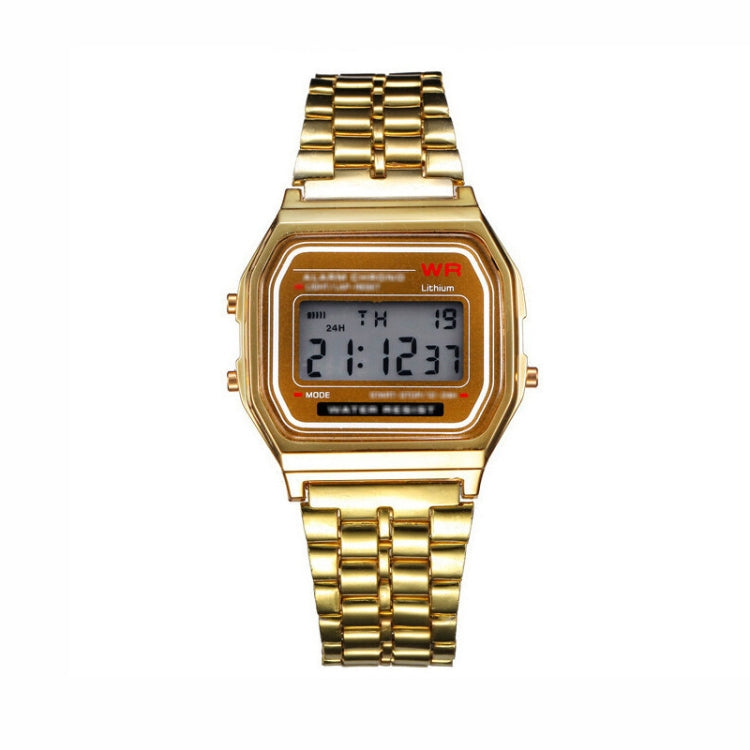 Sportuhr LED Digital Waterproof Quartz WristWatch (Gold)